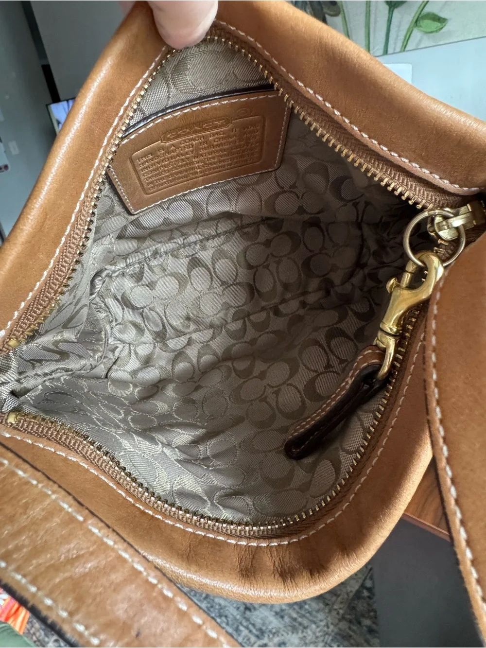 Coach Mini Shoulder Bag in Tan and Brown